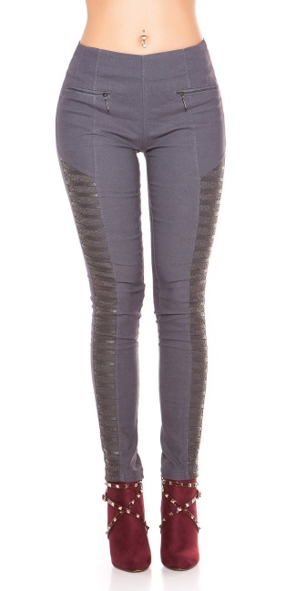 Treggings with lace Grey